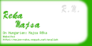 reka majsa business card